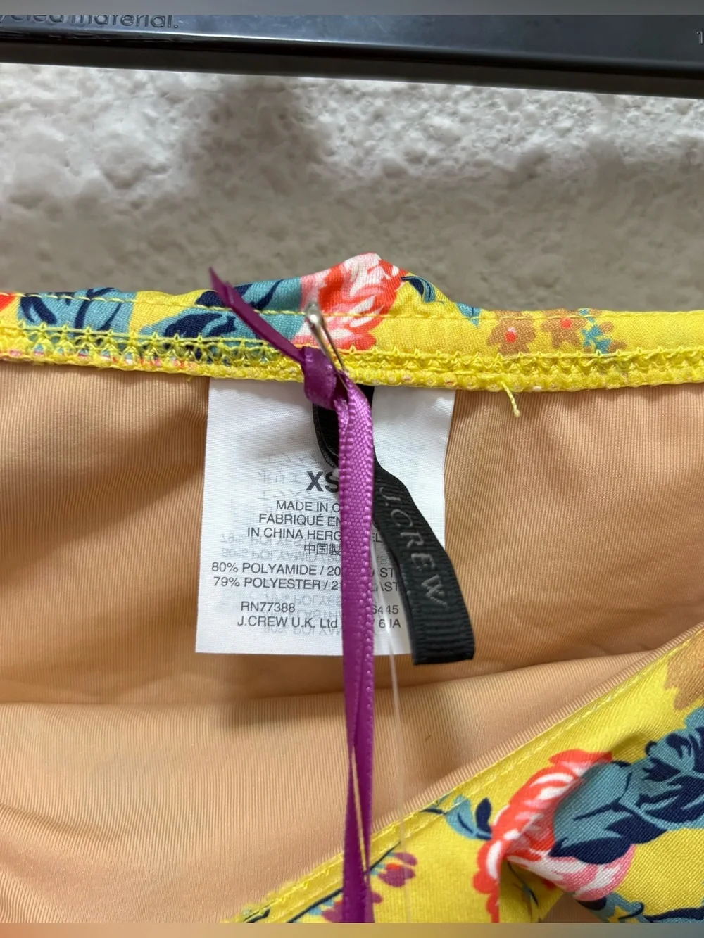 J. Crew J0904 Liberty Magical Bouquet Ruffled Swimsuit Bikini Bottom NWT XS